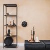 Wandklok - Metaal/Glas - Zwart - 25x4,2x25cm - Afbeelding 6