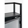 Clifton Wandkast - L38 x B15 x H74 cm - Metaal - Zwart - Afbeelding 2