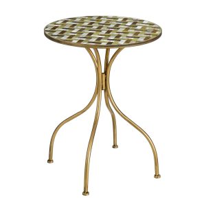 Alanza Bistrotafel - H76 x Ø61 cm - Metaal - Groen