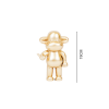 Ornament - hang losse aap beeldje 'de legende' - polyresin - goud - 11x7x19cm - Afbeelding 3