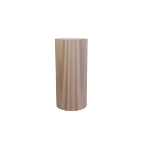 Bijzettafel / Zuil- Cilinder - MDF - Taupe - 30x65cm