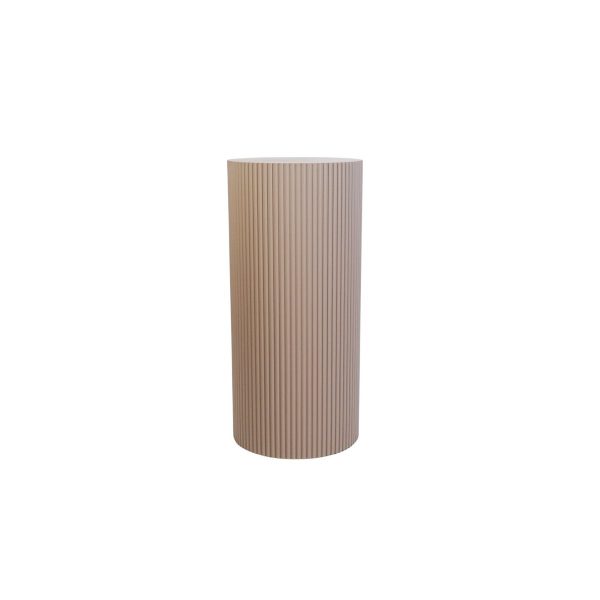 Bijzettafel / Zuil- Cilinder - MDF - Taupe - 30x65cm