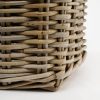 Marcia Plantenmand Buiten - Set van 4 - L33 x B33 x H30 cm - Rotan - Grijs - Afbeelding 3
