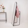 Spiegel - Passpiegel+Kledingrek - Metaal - Zwart - 45x43x150cm - Afbeelding 6