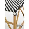 Mandox Bank voor Buiten - L90 x B36 x H46 cm - Rotan - Zwart, Wit - Afbeelding 2