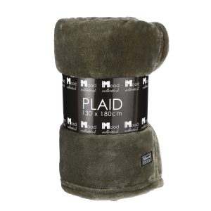 Famke Fleece Plaid - L180 x B130 cm - Donkergroen