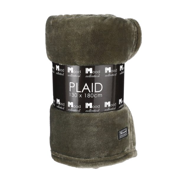 Famke Fleece Plaid - L180 x B130 cm - Donkergroen