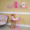 Wandplank - Metaal - Neon Pink - Set van 2 - 40 | 80x14x16cm - Afbeelding 3