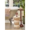Screw Bijzettafel - L26 x B26 x H37 cm - Keramiek - Off White - Afbeelding 5