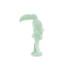 Ornament - Toekan - Polyresin - Mintgroen - 18x9,5x29,5cm - Afbeelding 2