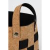Opbergmand - Set van 3 - L40 x B30 x H30 cm - Kurk/Vilt - Zwart - Afbeelding 2