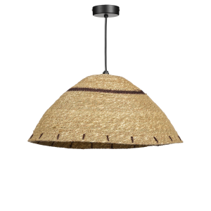 Joulz Hanglamp - H16 x Ø36 cm - Jute - Lichtbruin