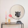 Spiegel - Rond - Metaal - Zwart - 60x3x60cm - Afbeelding 3