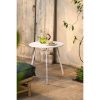 Seatle Bijzettafel Buiten - H50 x Ø50 cm - Metaal - Wit - Afbeelding 5