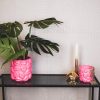 Pot - Kisses - Keramiek - Neon Roze - 17,5x17,5x17,5cm - Afbeelding 4