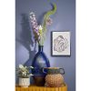 Firenza Fles Vaas - H59 x Ø29 cm - Gerecycled Glas - Donkerblauw - Afbeelding 5