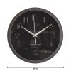 Wandklok - Metaal/Glas - Zwart - 25x4,2x25cm - Afbeelding 3
