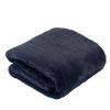 Bronte Fleece Deken - L200 x B150 cm - Donkerblauw - Afbeelding 4