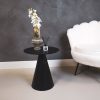 Bijzettafel - Rond - MDF - Zwart - 40x40x44cm - Afbeelding 3