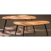 Jailey Bijzettafel - Set van 2 - L84 x B39 x H39 cm - Gerecycled Hout - Bruin - Afbeelding 8