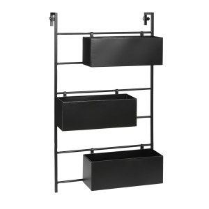Dani Plantenrek Hangend - L54 x B10 x H90 cm - Metaal - Zwart