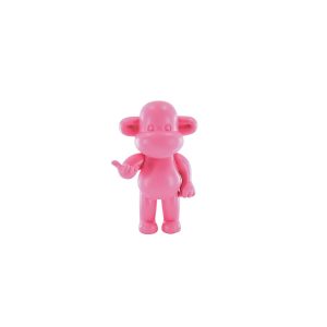 Ornament - hang los aap beeldje 'de legende'- polyresin - roze - 20,5x13,5x35cm
