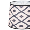 Lampenkap - Kelim Print - Polyester - Zwart/Wit - 26x30x23cm - Afbeelding 4