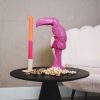 Ornament - Toekan - Polyresin - Roze - 18x9,5x29,5cm - Afbeelding 5