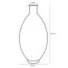 Firenza Fles Vaas - H59 x Ø29 cm - Gerecycled Glas - Donkerblauw - Afbeelding 4