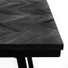 De Herringbone Hoge Tafel - Zwart - 140 cm - Afbeelding 7