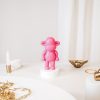 Ornament - aap -beeldje 'de legende'- polyresin - roze - 11x7x19cm - Afbeelding 4
