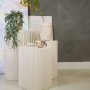 Bijzettafel / pilaarcilinder - MDF - zand - 30x65cm - Afbeelding 4