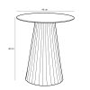 Pellis Bijzettafel - H46 x Ø40 cm - Metaal - Lichtroze - Afbeelding 4