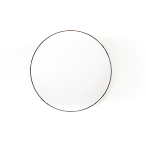 Spiegel - Rond - Metaal - Zwart - 80x3x80cm