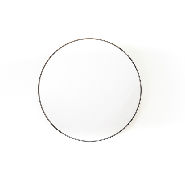 Spiegel - Rond - Metaal - Zwart - 80x3x80cm
