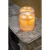 LED Kaars - H20 x Ø15 cm - Glas/Wax - Goud - Afbeelding 4