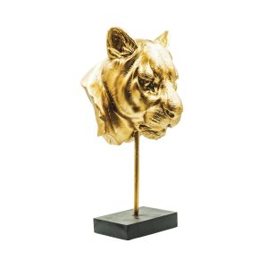 Ornament - Tijgerkop - Polyresin - Goud -16x21x39
