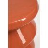 Bijzettafel - H28 x Ø31 cm - Keramiek - Oranje - Afbeelding 2