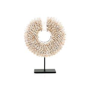 De Papoea Shell Disc on Stand - White - S