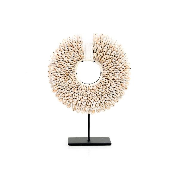 De Papoea Shell Disc on Stand - White - S