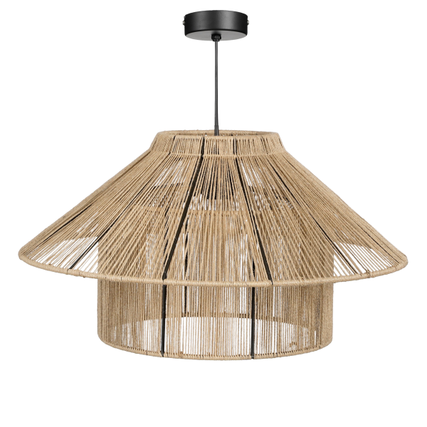 Elsa Hanglamp - H28 x Ø50 cm - Jute - Lichtbruin