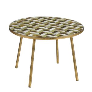 Alanza Bijzettafel Buiten - H38 x Ø58 cm - Metaal - Groen