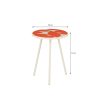 Bologna Bijzettafel Buiten - H51 x Ø39 cm - Metaal - Rood - Afbeelding 4
