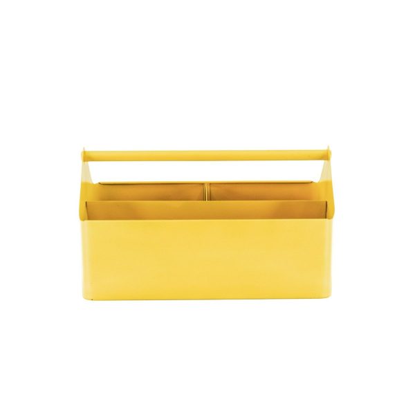 Opbergdoos - Organizer - Metaal - Geel - 30x17x17cm