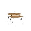 Jailey Bijzettafel - Set van 2 - L84 x B39 x H39 cm - Gerecycled Hout - Bruin - Afbeelding 6