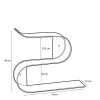 Fenna Wandplank - L54 x B14 x H48 cm - Metaal - Roze - Afbeelding 6