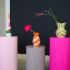 VASE- SWIRL-STONOWARE-PINK- 13X13X23CM - Afbeelding 4