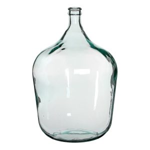 Diego Fles Vaas - H56 x Ø40 cm - Gerecycled Glas - Transparant