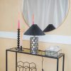 Tafellamp - Kristallen Voet - Glas - Smokey - E27 - 19x19x20cm - Afbeelding 4
