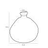 Pinto Vaas - H33 x Ø33 cm - Gerecycled Glas - Antraciet - Afbeelding 5